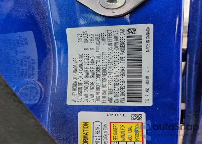 2HGFE2F56PH557948: 95082375