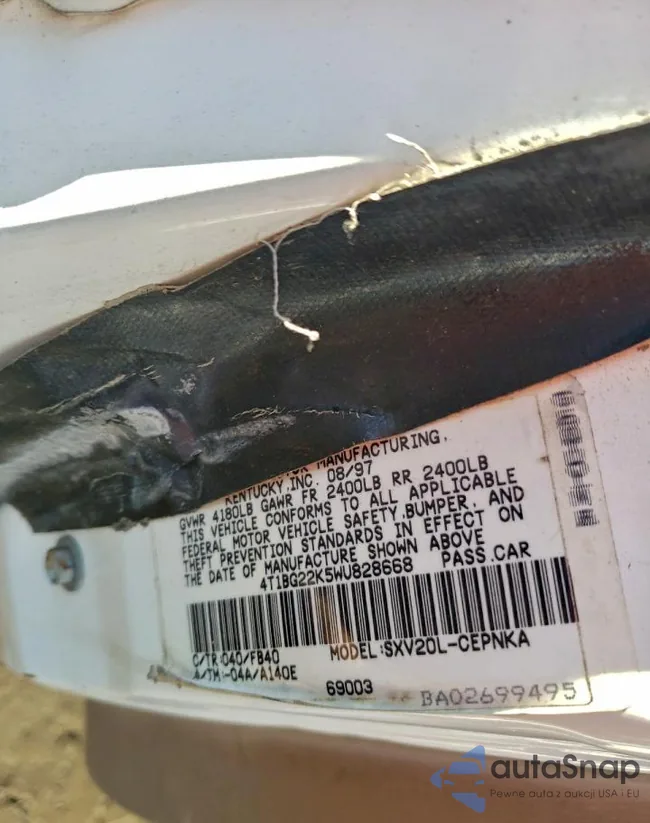 4T1BG22K5WU828668: 97332215