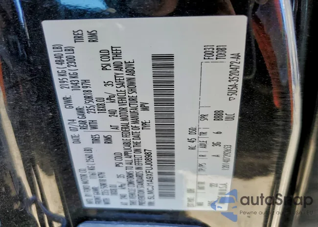 5LMCJ1A9XFUJ08987: 98877105