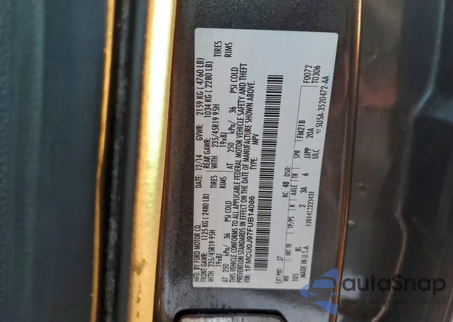 1FMCU0J97FUB14086: 93299425