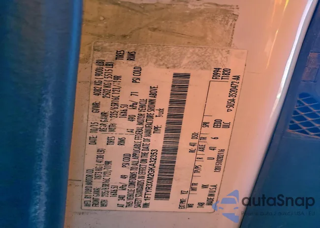 1FTYR3XM2GKA32353: 72880715