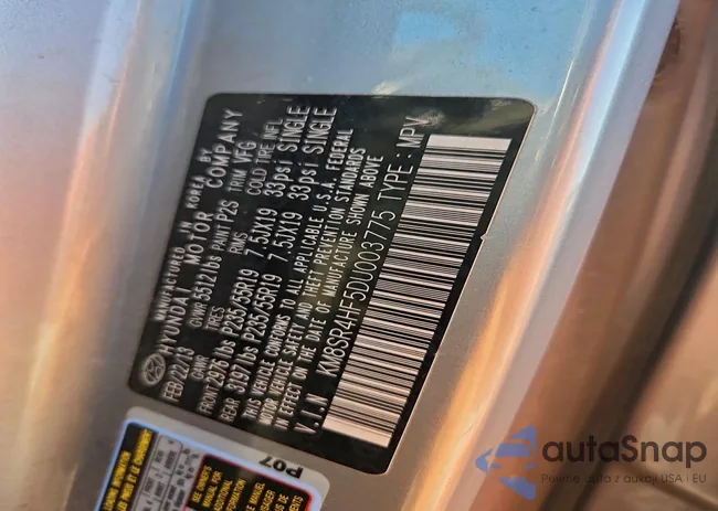 KM8SR4HF5DU003775: 97344955