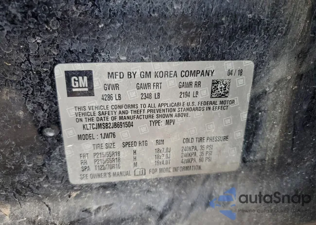 KL7CJMSB2JB691504: 95099465