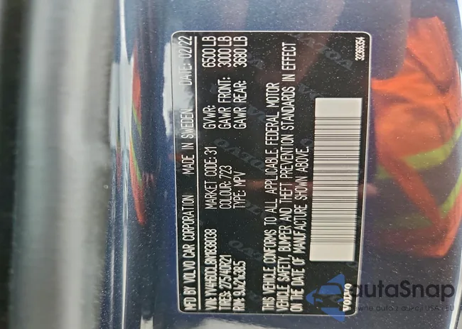 YV4H60CL8N1838038: 95006025