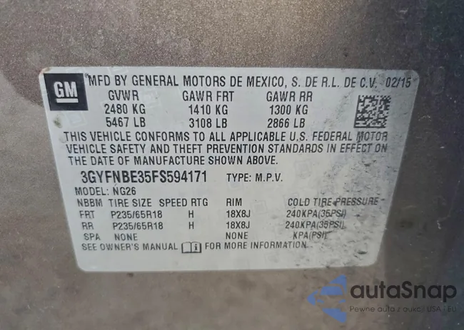 3GYFNBE35FS594171: 97616045