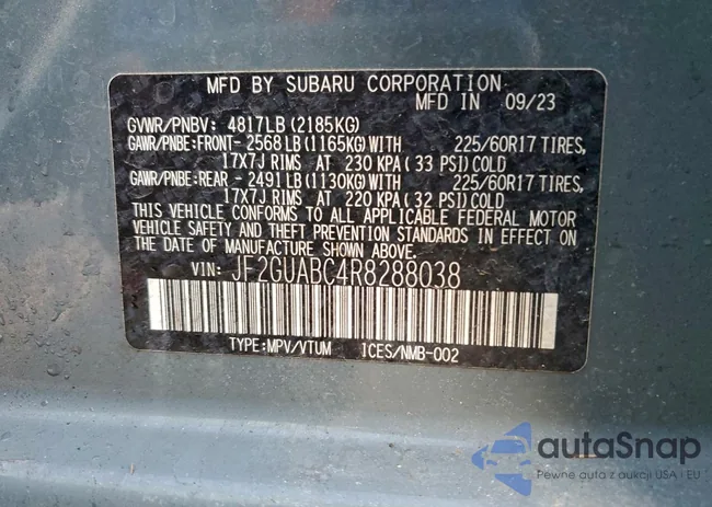 JF2GUABC4R8288038: 96475335