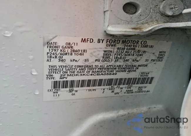 2FMDK3KC4CBA05849: 95716985