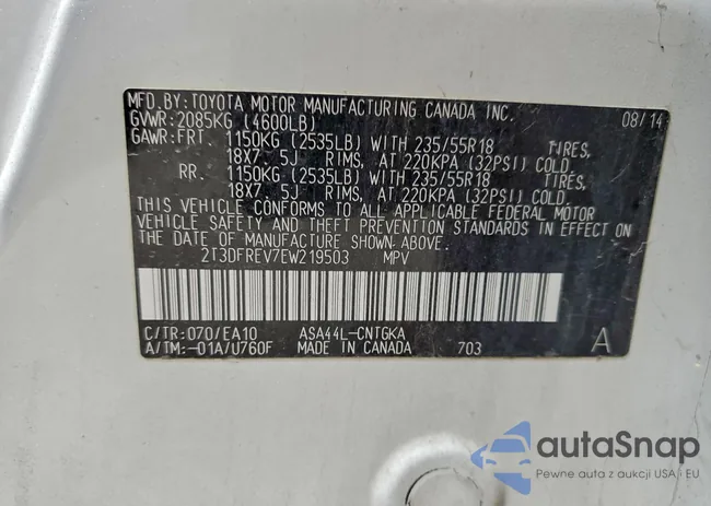 2T3DFREV7EW219503: 97272865