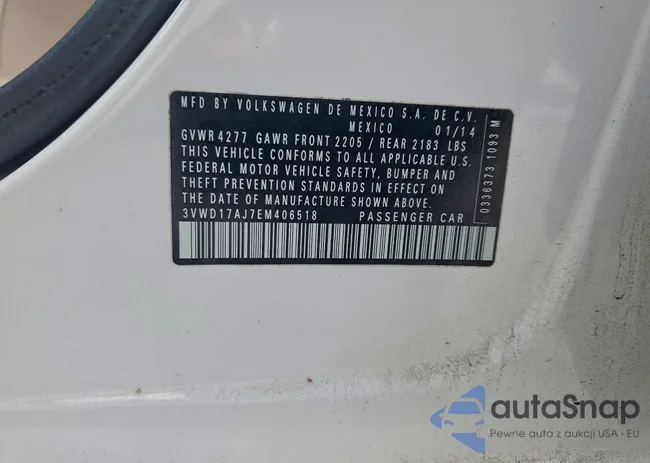 3VWD17AJ7EM406518: 95291645