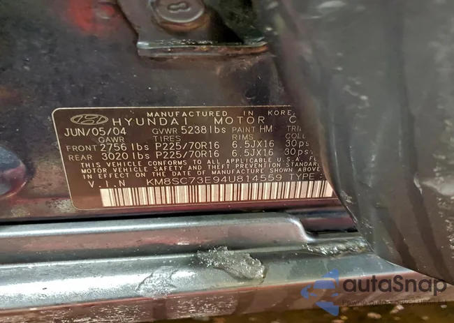 KM8SC73E94U814559: 79000455