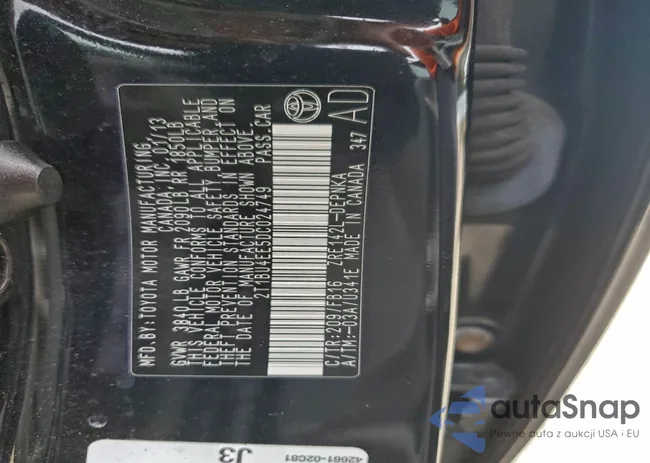 2T1BU4EE5DC024749: 95655055