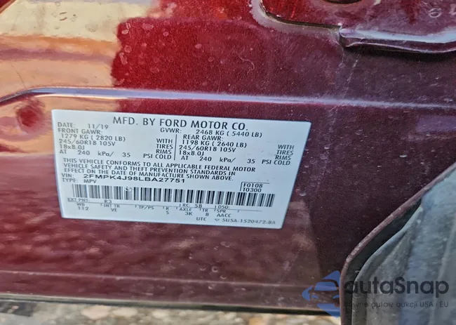 2FMPK4J98LBA27751: 97822435