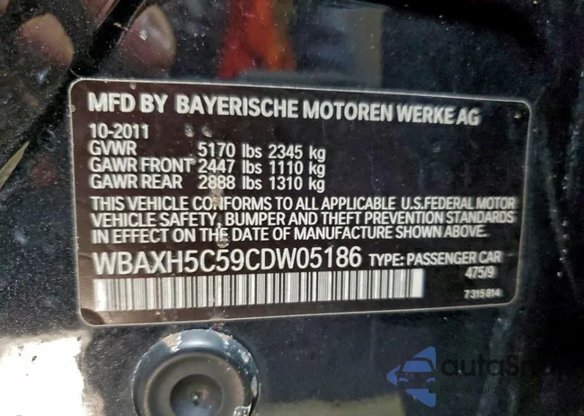 WBAXH5C59CDW05186: 98468805