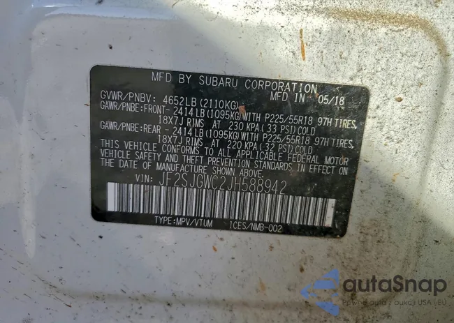 JF2SJGWC2JH588942: 96244855