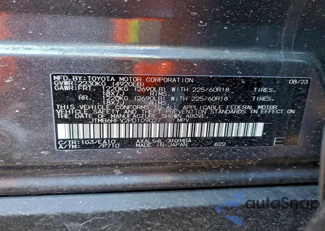 JTMB6RFV2PD109027: 96011815