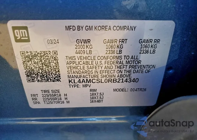 KL4AMCSL0RB214340: 97627175