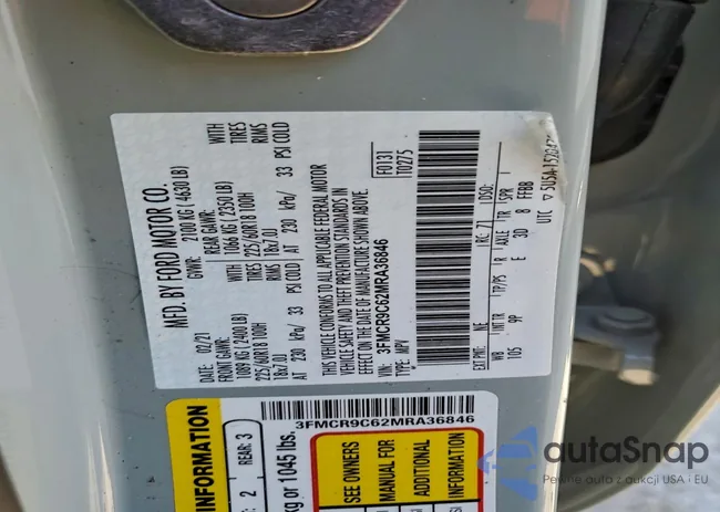 3FMCR9C62MRA36846: 96543205