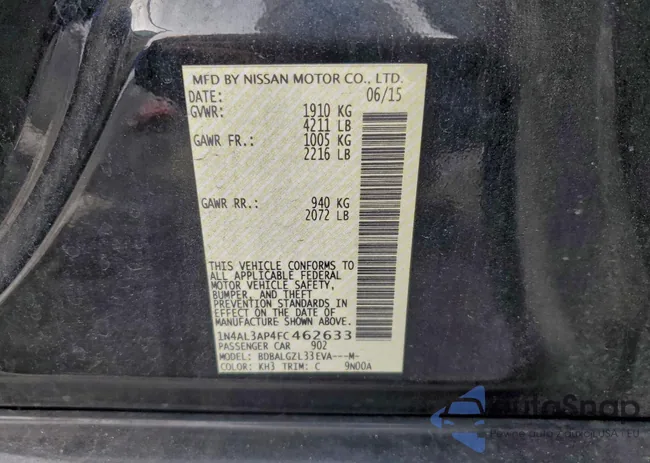 1N4AL3AP4FC462633: 97409115