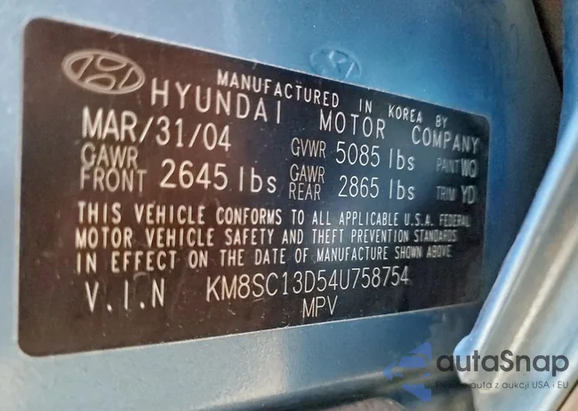 KM8SC13D54U758754: 98463895