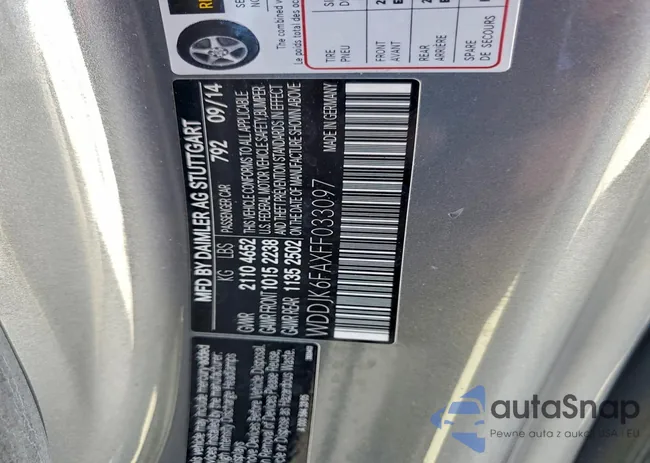 WDDJK6FAXFF033097: 98471525