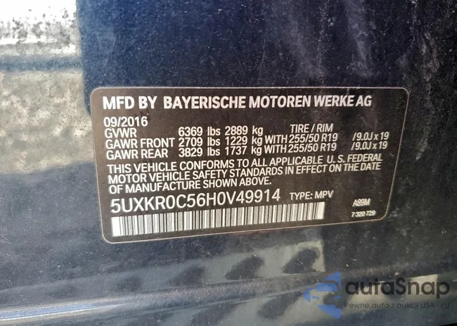 5UXKR0C56H0V49914: 96097445