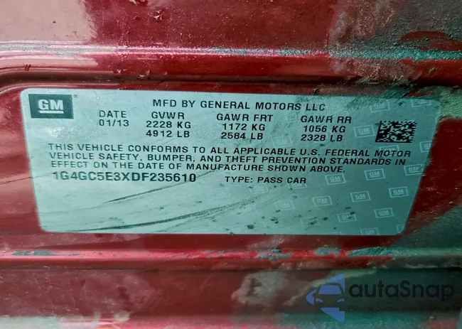 1G4GC5E3XDF235610: 95183455