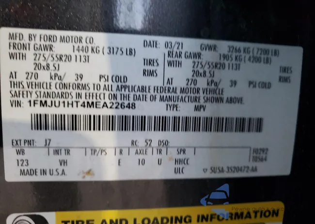 1FMJU1HT4MEA22648: 80314923