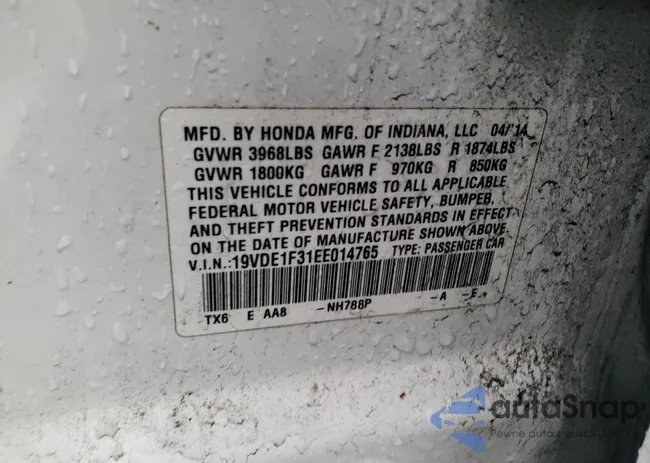 19VDE1F31EE014765: 40238564