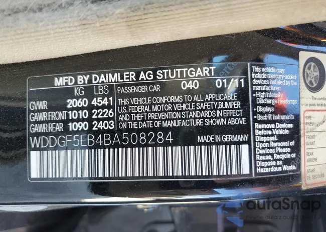 WDDGF5EB4BA508284: 40830504