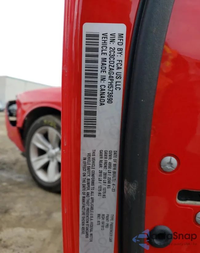 2C3CDZAG4PH573690: 40282684