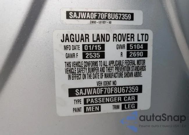 SAJWA0F70F8U67359: 40003894