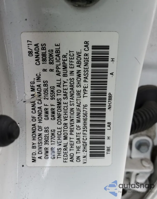 2HGFC1F35HH656776: 82876113