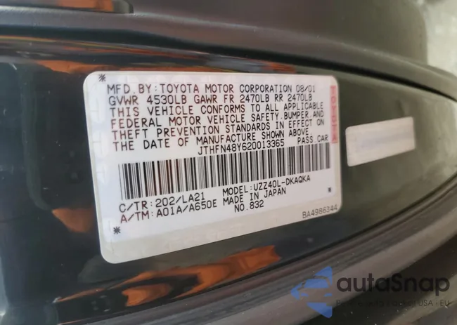 JTHFN48Y620013365: 40761274