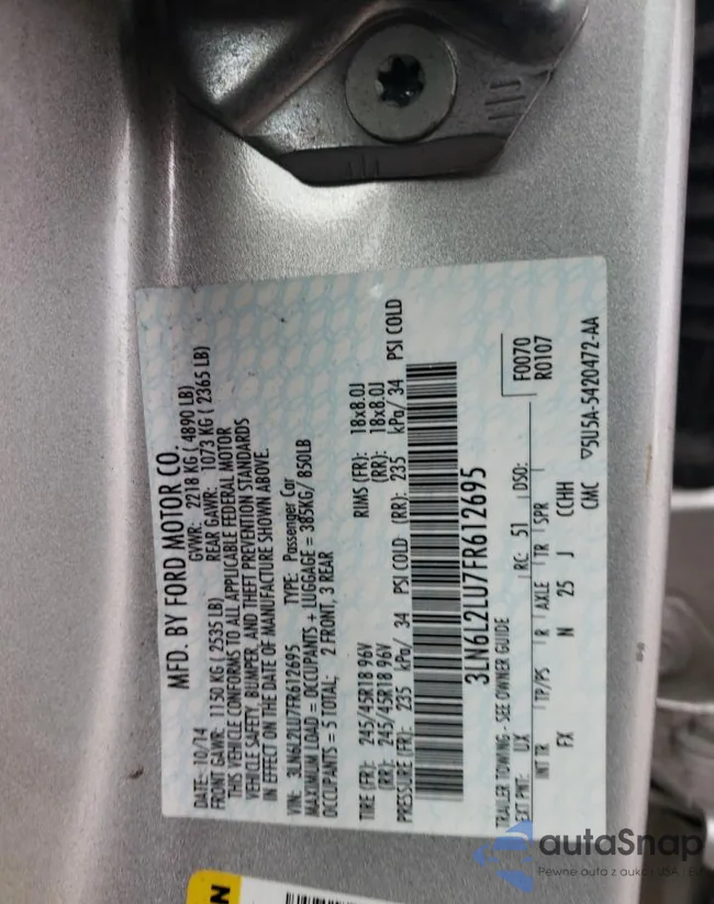 3LN6L2LU7FR612695: 82921933