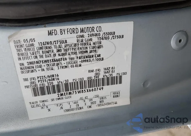 2MEFM75W85X660749: 37332254