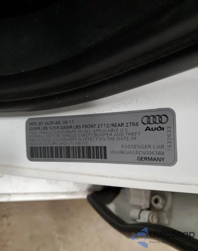 WAUBGAFC4CN004388: 38530424