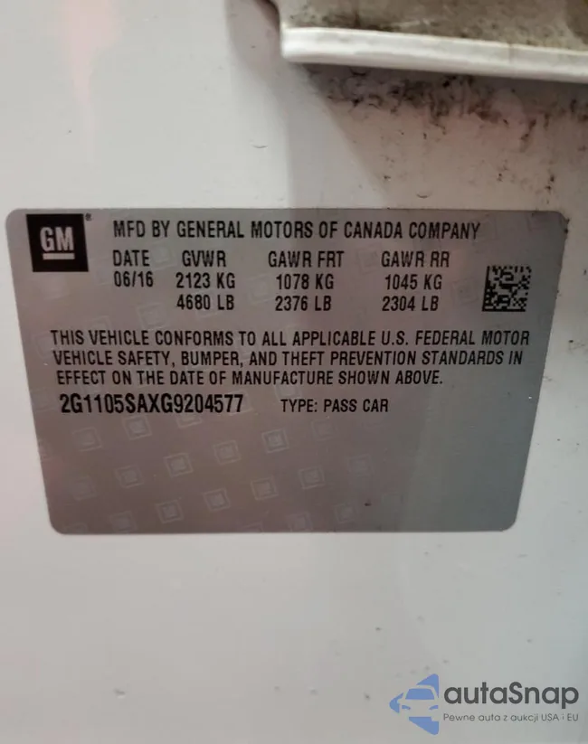 2G1105SAXG9204577: 37088574