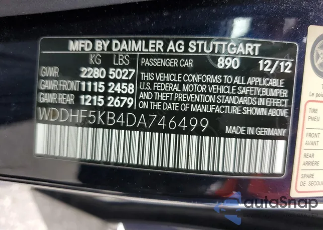 WDDHF5KB4DA746499: 39757484