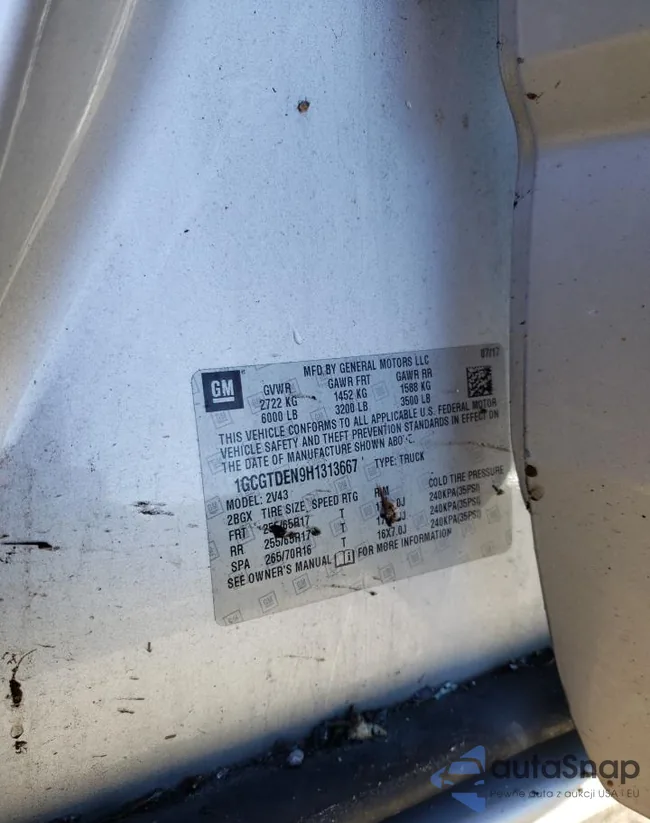 1GCGTDEN9H1313667: 82166853