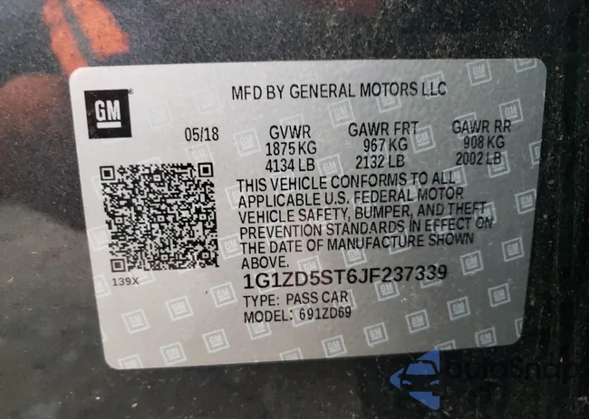 1G1ZD5ST6JF237339: 39347644