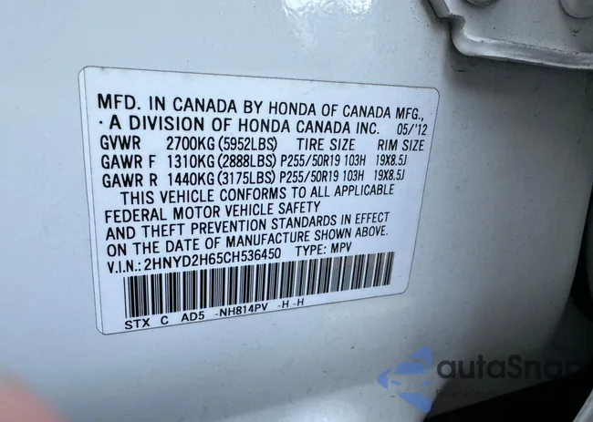 2HNYD2H65CH536450: 40677864