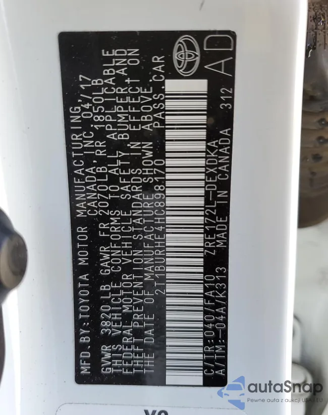 2T1BURHE4HC898170: 39060934