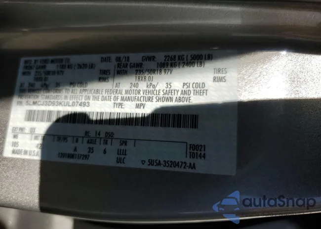 5LMCJ3D93KUL07493: 41616924