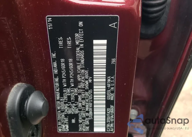 5TDBKRFHXFS105705: 43955094