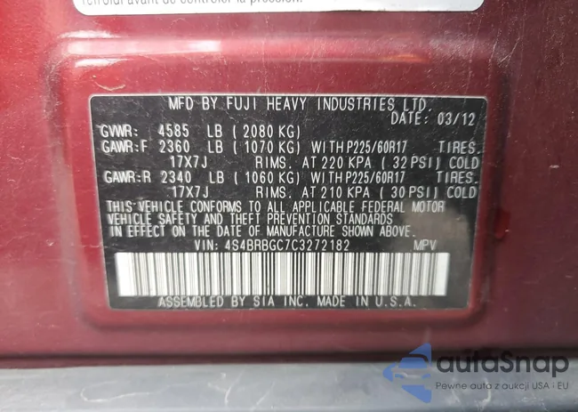 4S4BRBGC7C3272182: 41979674