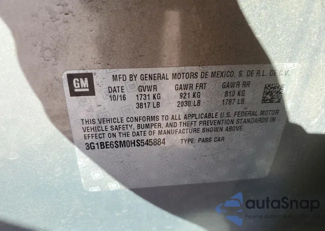 3G1BE6SM0HS545884: 43604654