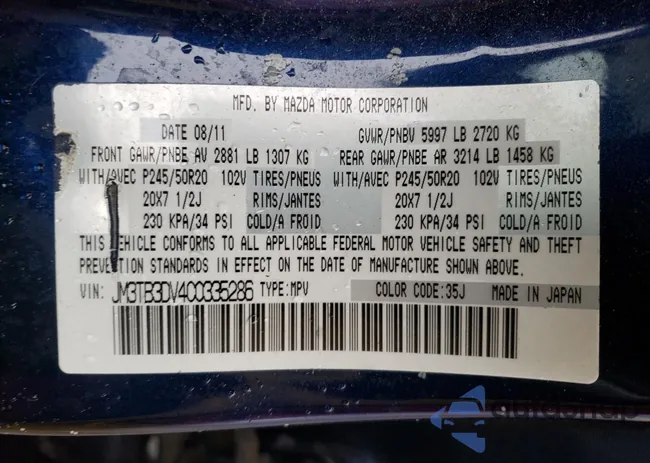 JM3TB3DV4C0335286: 41999284