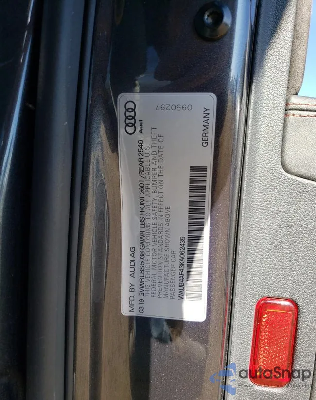 WAUB4AF43KA062435: 42263774