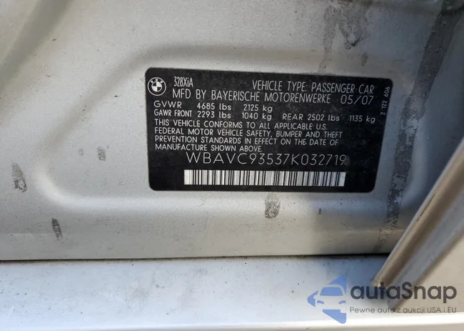 WBAVC93537K032719: 43980894