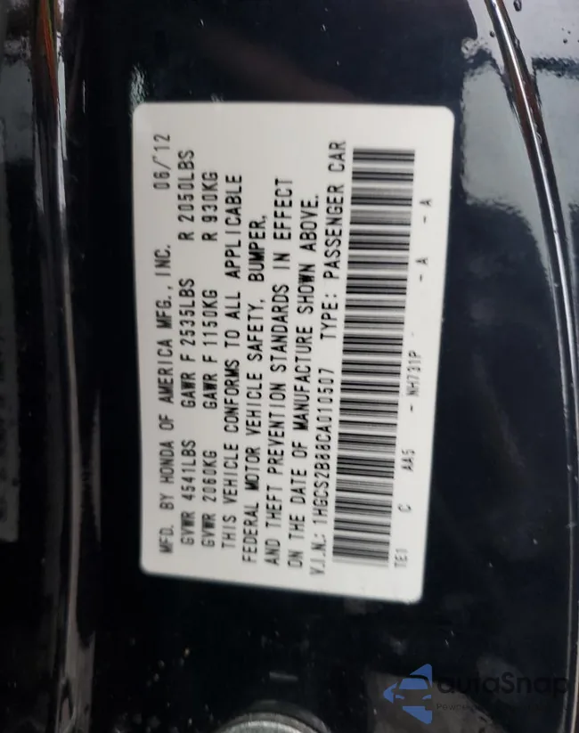 1HGCS2B88CA010507: 42278244